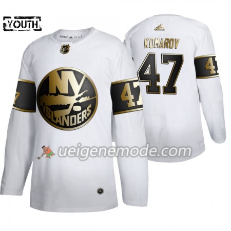 Kinder Eishockey New York Islanders Trikot Leo Komarov 47 Adidas 2019-2020 Golden Edition Weiß Authentic